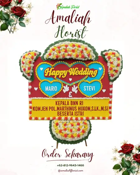 Papan Bunga Pernikahan Jirek Mas